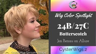 CysterWigs Color Spotlight 24B27C Butterscotch by Jon Renau on Allure [upl. by Katt]