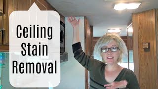 Ceiling Stain Removal  RV Log [upl. by Ravo]