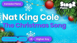 The Christmas Song  Nat King Cole Higher Key Piano Karaoke [upl. by Adyan]