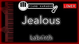 Jealous LOWER  3  Labrinth  Piano Karaoke Instrumental [upl. by Leandre]