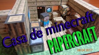 Casa minecraft papercraft  tutorial [upl. by Aihsiyt]