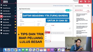 full cara mendaftar beasiswa turki ytb tahun 2021 untuk s1 dan s2 [upl. by Doomham]