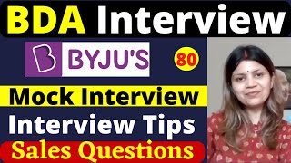 Byjus Bda Interview Sales Scenario Questions Answers Part 1  Interview Preparation [upl. by Aenel]