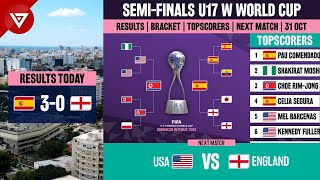 🔴 FIFA U17 Womens World Cup 2024 SemiFinals Results Bracket Topscorers  31 Oct 2024 [upl. by Ariajay]