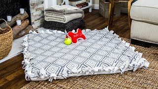 DIY No Sew Dog Bed  Home amp Family [upl. by Doble]