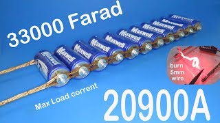 33000 Farad Super Capacitor Pack  20900A  How strong​ [upl. by Davina]