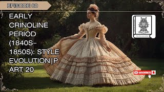 Early Crinoline Period 1840s–1850s style evolutionpart 20 fashionhistory history viralvideo [upl. by Newkirk]