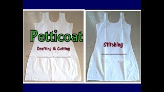 Churidar  Kurti Petticoat  Inner Slip Dress Cutting  Stitching  Complete Tutorial [upl. by Aihsekin]