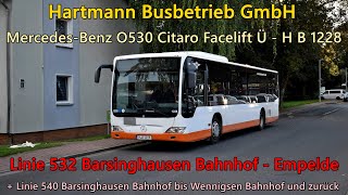 Sound Bus MercedesBenz O530 Citaro Facelift Ü von Hartmann Busbetrieb GmbH  H B 1228 ZF Ecomat [upl. by Nare783]