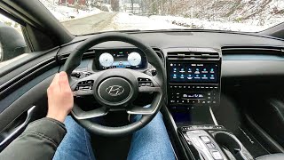 New Hyundai Tucson 2021  POV test drive amp REVIEW 180 HP 4WD Premium Plus [upl. by Jepson]