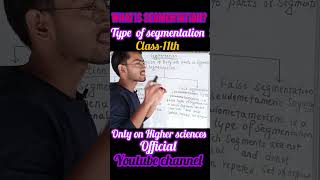 Segmentation class 11 biologywhat is metameric segmentation class11 biology shortsneetbiology [upl. by Wini]