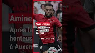 Amine Gouiri après Auxerre  Rennes 40 quotOn joue comme une équipe qui joue la relégationquot [upl. by Paluas]