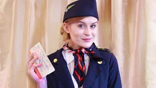 ✈ ASMR Airhostess roleplay  In flight safety demonstration [upl. by Aimet684]