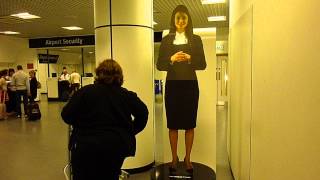 Glasgow Airport Clever Security Notifications Hologram [upl. by Sonaj]