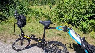 Dahon Hit Folding Bike and Burley Travoy Trailer Setup [upl. by Laine330]