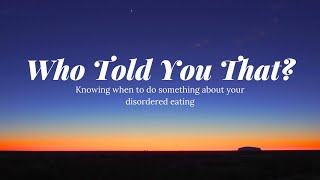 Knowing when to get help with disordered eating [upl. by Tansey]