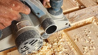 Hand Machine wood Planer Use Wood woodworking [upl. by Ahern]