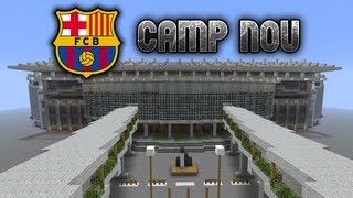 Minecraft  MEGABUILD  Camp Nou FC Barcelona Part 3  DOWNLOAD Official [upl. by Ilarin]