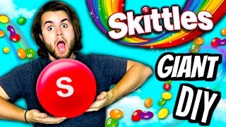 DIY GIANT SKITTLES  How To Make HUGE Edible Skittle  Biggest Rainbow Candy Ever [upl. by Imuyam]