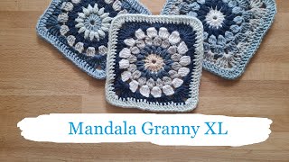 Mandala Granny Square XL  Quadrate häkeln  ohne Knubbel [upl. by Madelin]