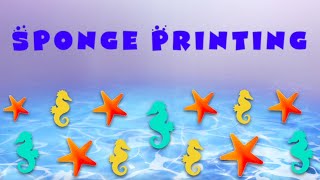 Printing Sponge Printing Art and Craft Activity [upl. by Bela]