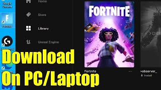 How To Download Fortnite On PCLaptop [upl. by Volding858]