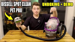 Bissell Spot Clean Pet Pro Carpet Cleaner Unboxing amp Demo [upl. by Mclyman923]