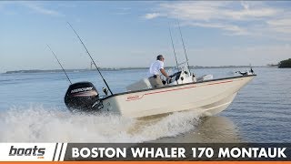 Boston Whaler 170 Montauk Video Boat Review [upl. by Dunstan808]