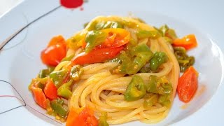 Spaghetti con friggitelli e pomodori ciliegini [upl. by Prager]