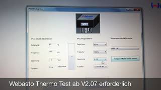 Webasto IPCU programmieren mit Webasto Thermo Test [upl. by Jakob898]