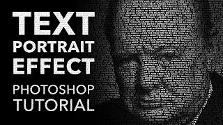 Text Portrait Effect Photoshop Tutorial [upl. by Eidna]