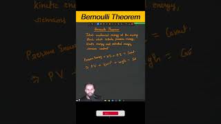 Bernoulli Theorem of Fluid Mechanics class11 bernoullistheorem physics [upl. by Ruthann175]