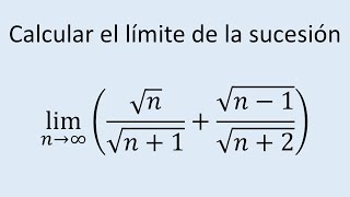 Ejercicio paso a paso de cálculo de límites de sucesiones Ejercicio 03 Radicales [upl. by Enicar]