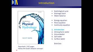 Physical Hydrology Lecture 1 Introduction [upl. by Aronael]