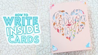 Cricut Joy Cards  How To Write amp Draw Inside [upl. by Naerda]