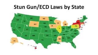 Stun Gun TASER Laws by State 2016 [upl. by Yelrebmik]