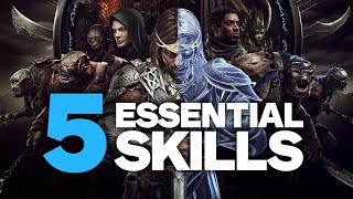 Shadow of War 5 Essential Skills to Get Early [upl. by Anaejer]