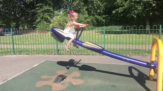 Little girl playing at the playground [upl. by Enuahs]