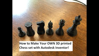 Inventor Tutorial 3D Chess Set [upl. by Annadiana]