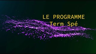 Programme Term Spécialité [upl. by Deedahs715]