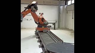 New Kuka robot installation with rotary table by Robotic HiTech Solutions [upl. by Kehoe489]