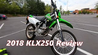 2018 Kawasaki KLX250 Review  First Impressions [upl. by Nyliram440]