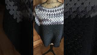 NEW TODAY PONCHO STYLE TOPGRANNY STITCH INSPIREDshorts crochet creator crochetartist poncho [upl. by Reade684]