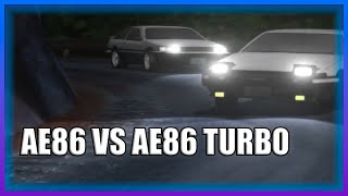 INITIAL D  AE86 VS AE86 TURBO HIGH QUALITY [upl. by Etteuqaj]