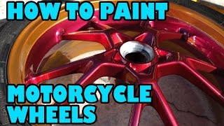 How to Paint Motorcycle Wheels Speed T Project [upl. by Fredie]