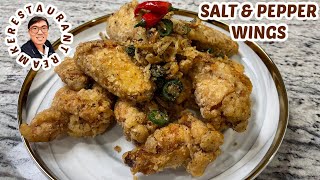 SALT amp PEPPER CHICKEN WINGS  EASY AND DELICIOUS  RESTAURANT REMAKE [upl. by Valer]