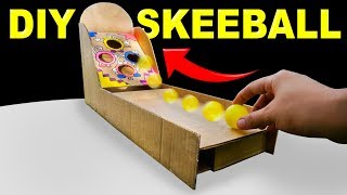 Simple Skee Ball Game from Cardboard  How To Make Awesome Arcade Game for Kids [upl. by Nnylhsa487]