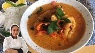 Thai Curry • How To Make Thai Red Curry Chicken 紅咖哩雞肉 ThaiChef Food [upl. by Freeman]