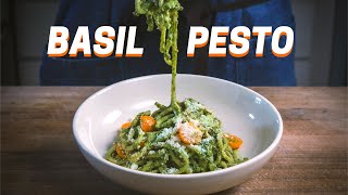 EASY BASIL PESTO PASTA with Toasted Walnuts [upl. by Eirual]