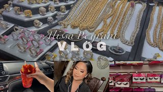 V L O G  BEAUTY SUPPLY HAUL QUINCE PARTY GLAMJEWELRY SHOOPING [upl. by Norramic]